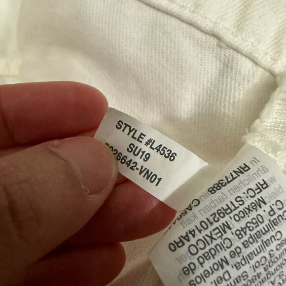 MADEWELL A-Line Rigid Denim Mini Skirt Button-Fly in White - Picture 11 of 12